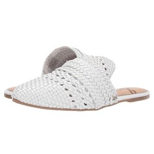 New Sam Edelman Women’s Natalya White Woven Mules